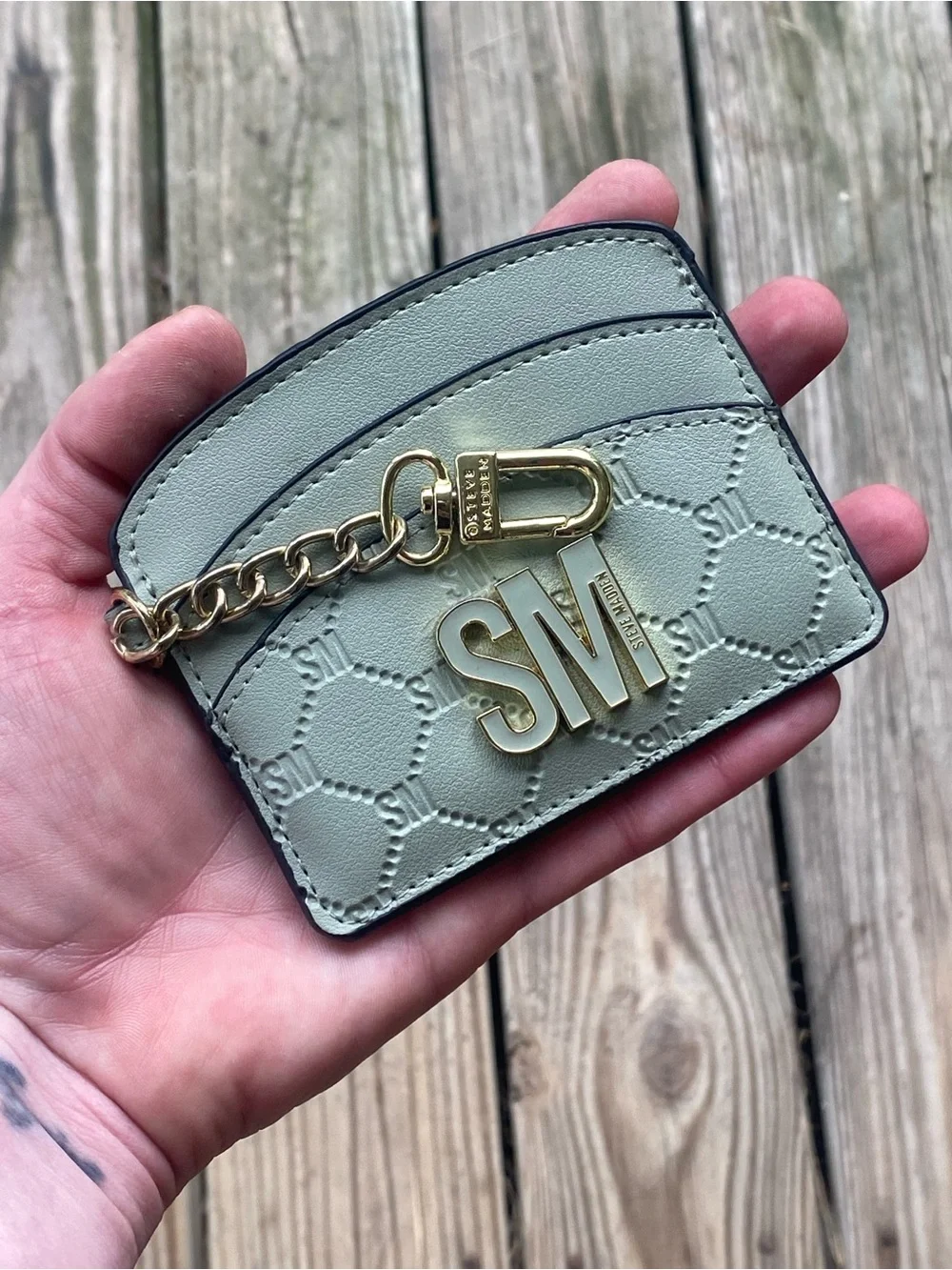 ✨ STEVE MADDEN- Pale Mint Card Wallet Keychain🤩